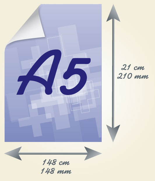 Negen vervagen paars A5 Paper Size Cm // Flying-butter.com